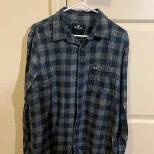 Hollister Blue Flannel Size L